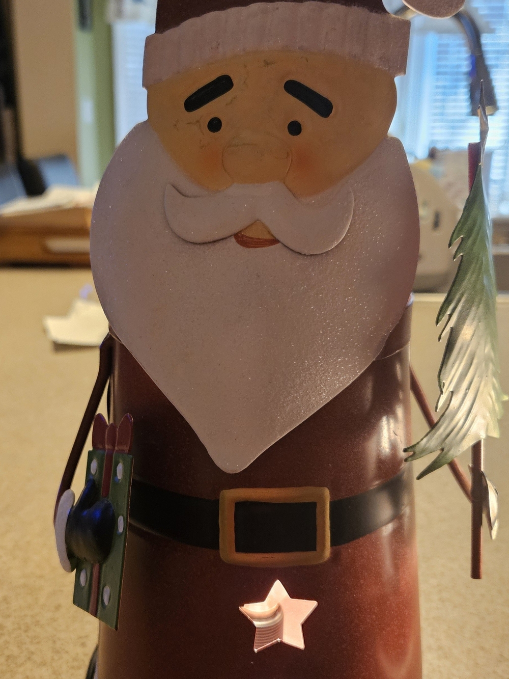 Scentsy Holiday Santa Electric Wax Warmer Tin Metal - Retired